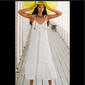 New Zara Midi Dress with Ruffles